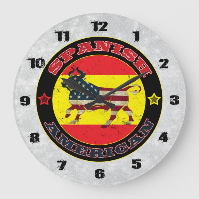 Spanish American Bull Large Clock (Front)