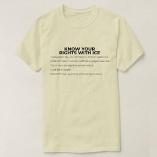 Spanish and English Know Your Rights ICE T-Shirt
