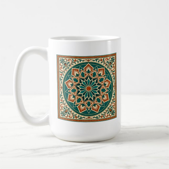 Spanish Andalusian Star Pattern Traditional Mug (Left)