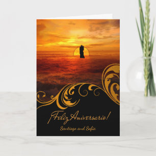 Spanish Aniversario feliz Wedding Anniversary Card