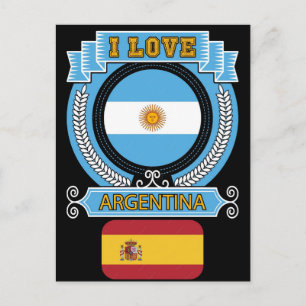 Spanish Argentinian Half Spain Argentina Espana Ar Postcard