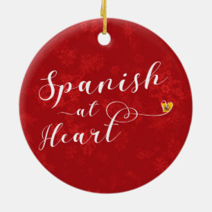 Spanish At Heart Holiday Decoration, Spain Ceramic Tree Decoration