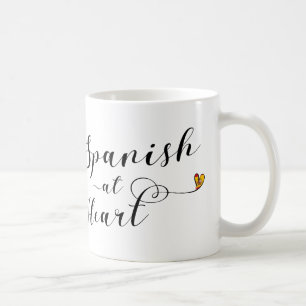Spanish At Heart Mug, Spain Coffee Mug