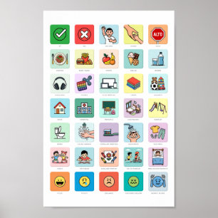 Spanish Autism AAC PECS Pointing Communication 04 Poster