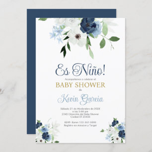 Spanish Baby Shower Boy Invitation