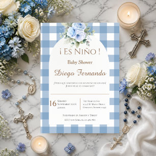 Spanish Baby Shower Boy invitation