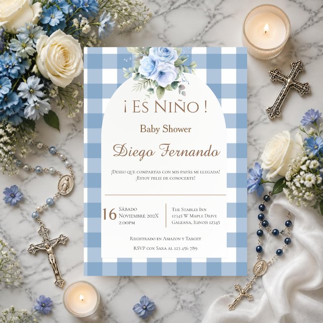 Spanish Baby Shower Boy invitation (Creator Uploaded)