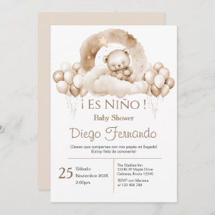 Spanish Baby Shower Boy invitation