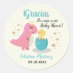 Spanish Baby Shower/Pegatina Baby Shower  Classic Round Sticker