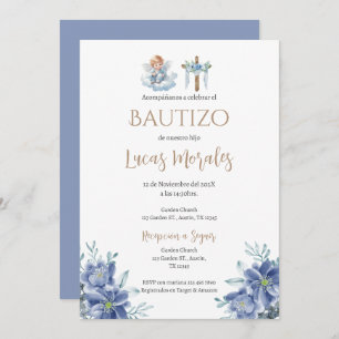Spanish Baptism Boy invitation