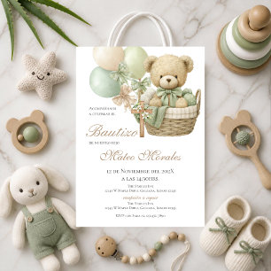 Spanish Baptism Boy invitation