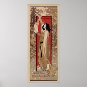 Spanish Barcelona art nouveau photographer banner Poster