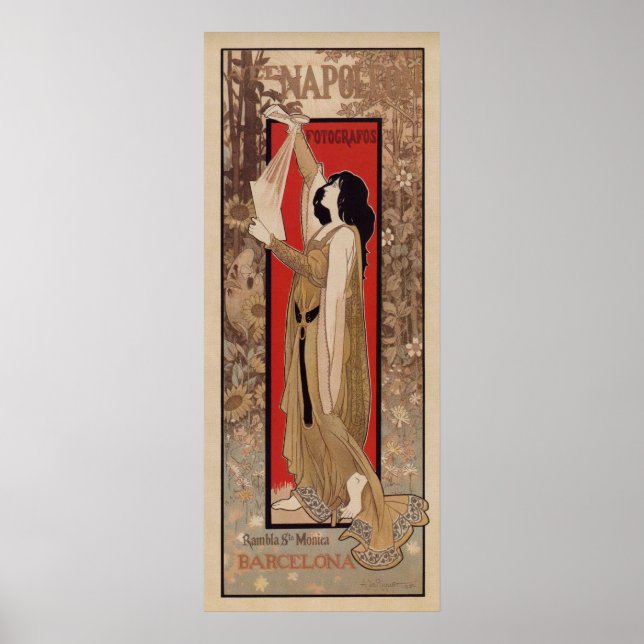 Spanish Barcelona art nouveau photographer banner Poster (Front)