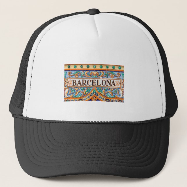 Spanish BARCELONA theme Trucker Hat (Front)