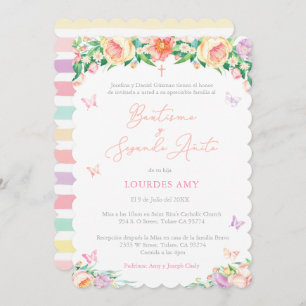 Spanish Bautizo 2Do Cumple, Baptism 2nd Birthday Invitation