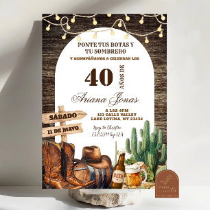 Spanish Beer Adult Man Birthday Invitation