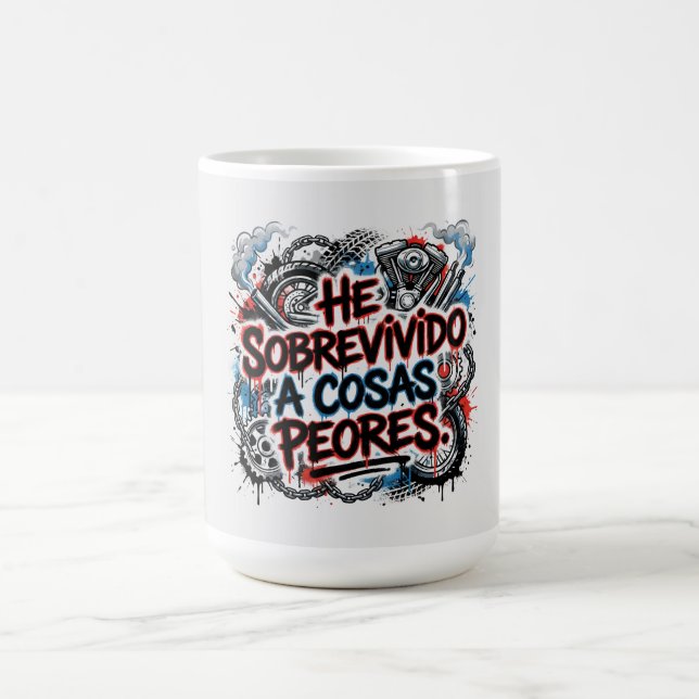 Spanish biker quote – graffiti  coffee mug (Center)