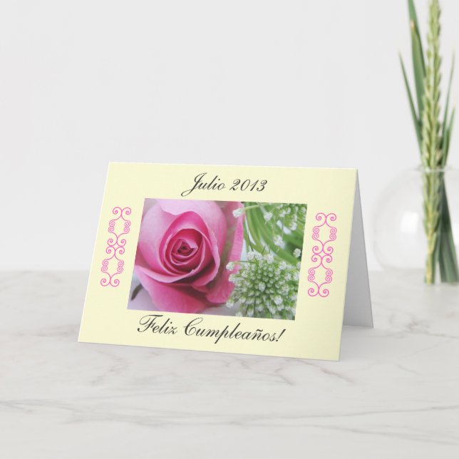 Spanish: Birthday/Cumpleaños Card (Front)