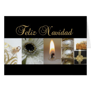 spanish black gold christmas-mas collage card