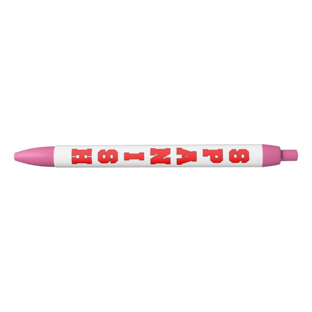 Spanish Black Ink Pen (Front)