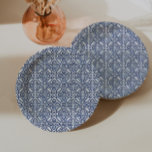 Spanish Blue And White Tiles Bridal Shower Brunch Paper Plate<br><div class="desc">This pattern is based on a vintage blue and white tile (azulejo) design.</div>