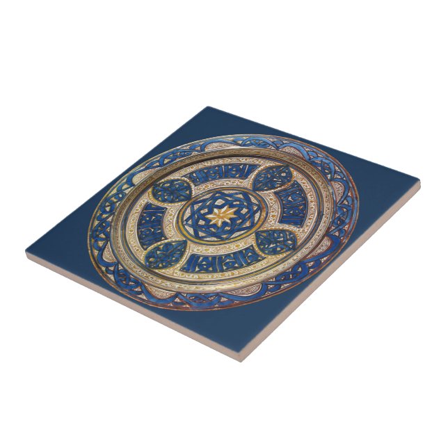 Spanish Blue & Gold Design c. 1430-1440 ~ * ~ Ceramic Tile (Side)