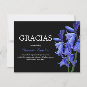 Spanish Bluebells Gracias Sympathy Thank You Card
