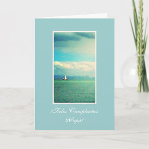 Spanish: Boat/ Aversario father-dad's birthday Card