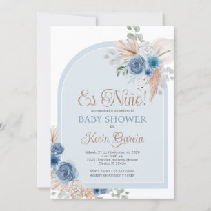 Spanish Boho Baby Shower Boy Invitation