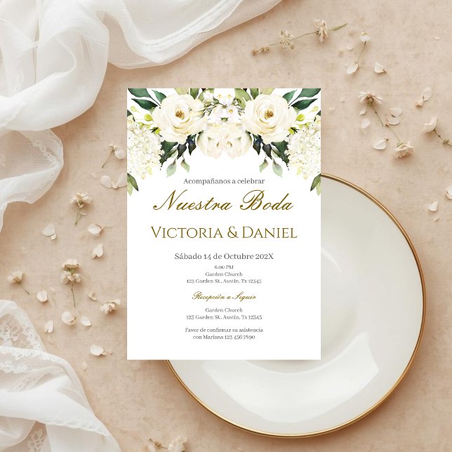 Spanish Boho Floral Wedding Invitation (Creator Uploaded)