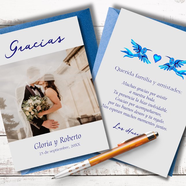 Spanish, Boho Mexican Wedding Thank You Card (Creator Uploaded)