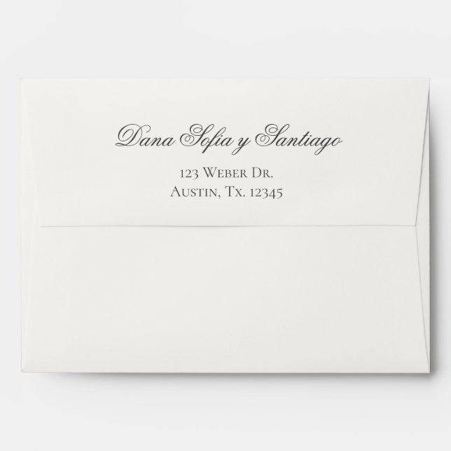 Spanish Boho Wedding Envelope (Back (Top Flap))