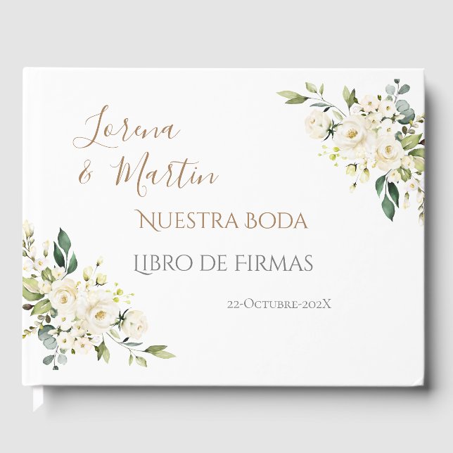 Spanish Boho Wedding Guest Book (Front)