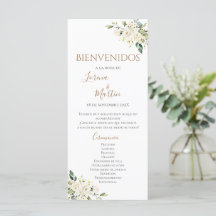 Spanish Boho Wedding Program
