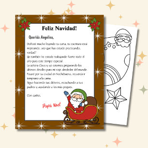Spanish Brown Letter From Santa Carta de Papá Noel