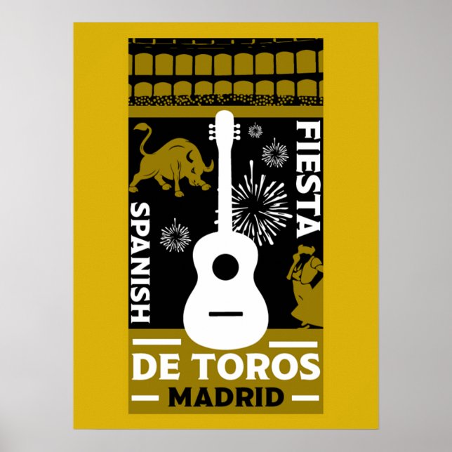 Spanish Bull Fight Corrida De Toros  Poster (Front)