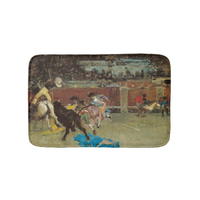 Spanish Bullfight (by Marià Fortuny) Bath Mat (Front)