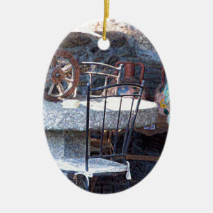 Spanish Cactus Still Life Ceramic Ornament