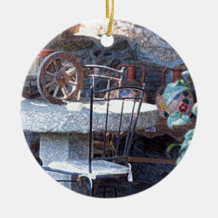 Spanish Cactus Still Life Ceramic Tree Decoration