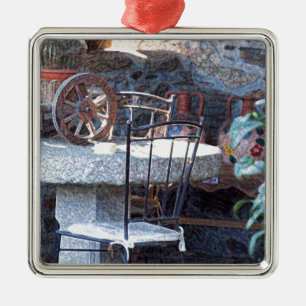 Spanish Cactus Still Life Metal Ornament