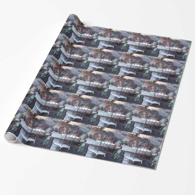 Spanish Cactus Still Life Wrapping Paper (Unrolled)