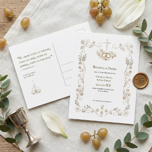 Spanish Catholic Reserva la Fecha Christian Postcard