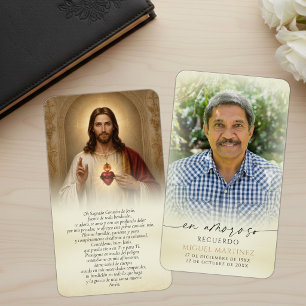 Spanish Catholic Sacred Heart Memorial Prayer