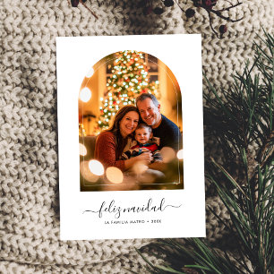 Spanish Christmas Arch Photo Feliz Navidad Holiday Card
