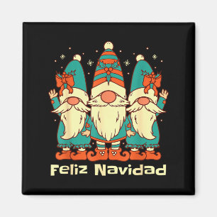 Spanish Christmas Gnomes Feliz Navidad Magnet