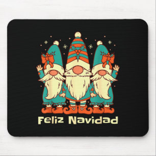 Spanish Christmas Gnomes Feliz Navidad  Mouse Pad