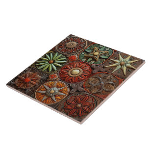 Spanish Christmas Tradition Hand-paint Terracotta Ceramic Tile