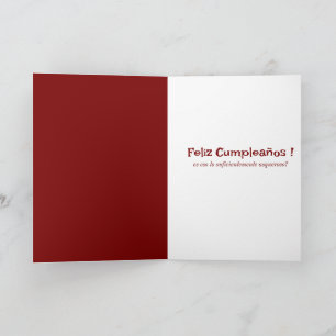 Spanish Chuihaha Birthday  Card