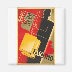 Spanish Civil War Anarchist / Facism Rare Poster Magnet