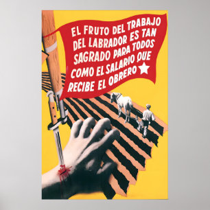 Spanish Civil War Communist Poster The fruit of